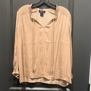 RACHEL Rachel Roy Blush Blouse with Tassel Ties
